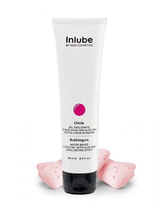Лубрикант на водной основе Nuei Inlube с алоэ вера и ароматом бабл-гам - 100 мл. - Nuei cosmetics - купить с доставкой в Челябинске