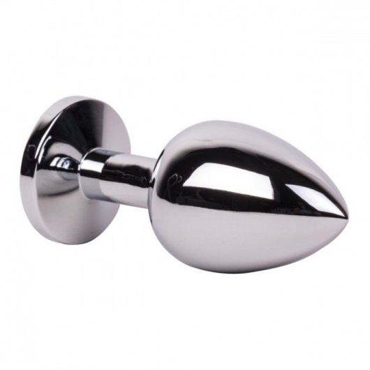 Большой стальной плаг с розовым кристаллом Pink Bubble Gum - 9,5 см. - Erotic Fantasy - купить с доставкой в Челябинске