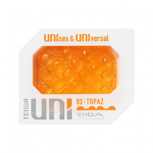 Оранжевый мастурбатор-стимулятор Tenga Uni Topaz - Tenga - в Челябинске купить с доставкой