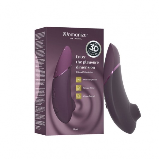 Фиолетовый бесконтактный клиторальный стимулятор Womanizer Next - Womanizer