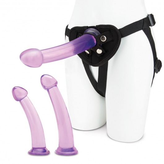 Тренировочный набор с тремя насадками Pegging Training Set - Lux Fetish - купить с доставкой в Челябинске
