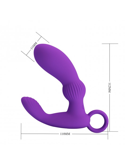 Фиолетовый вибромассажёр для массажа простаты Cayla - 11,2 см. - Baile - в Челябинске купить с доставкой