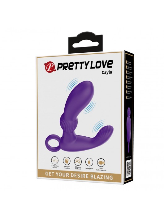 Фиолетовый вибромассажёр для массажа простаты Cayla - 11,2 см. - Baile - в Челябинске купить с доставкой