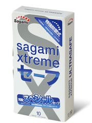 Презервативы Sagami Xtreme Ultrasafe с двойным количеством смазки - 10 шт. - Sagami - купить с доставкой в Челябинске