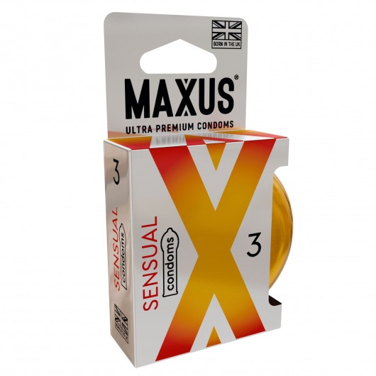 Презервативы анатомической формы Maxus Sensual - 3 шт. - Maxus - купить с доставкой в Челябинске