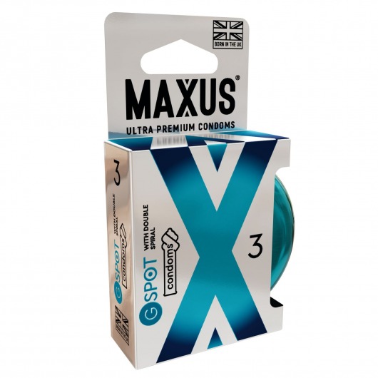 Презервативы Maxus G spot с двойной спиралью - 3 шт. - Maxus - купить с доставкой в Челябинске