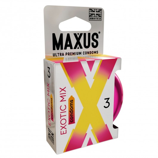 Ароматизированные презервативы Maxus Exotic Mix - 3 шт. - Maxus - купить с доставкой в Челябинске