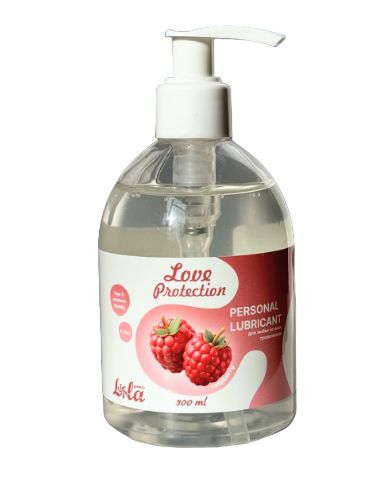Лубрикант на водной основе Love Protection Raspberry с ароматом малины - 300 мл. - Lola Games - купить с доставкой в Челябинске