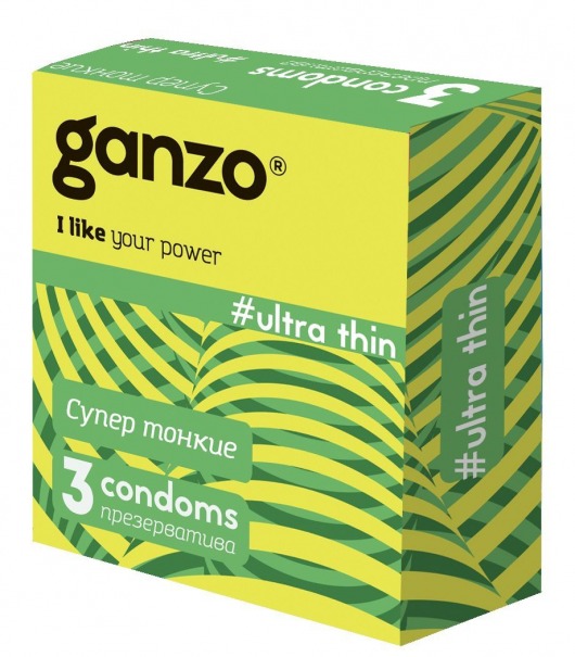 Ультратонкие презервативы Ganzo Ultra thin - 3 шт. - Ganzo - купить с доставкой в Челябинске