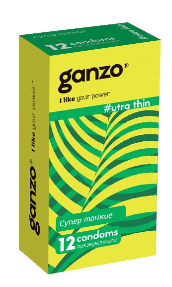 Ультратонкие презервативы Ganzo Ultra thin - 12 шт. - Ganzo - купить с доставкой в Челябинске
