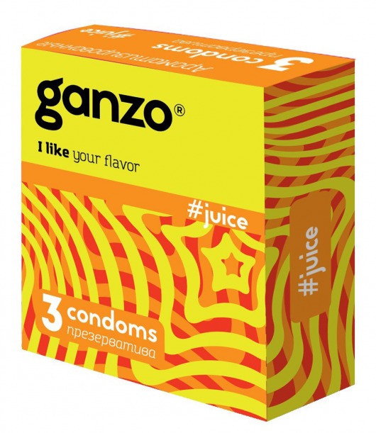 Ароматизированные презервативы Ganzo Juice - 3 шт. - Ganzo - купить с доставкой в Челябинске