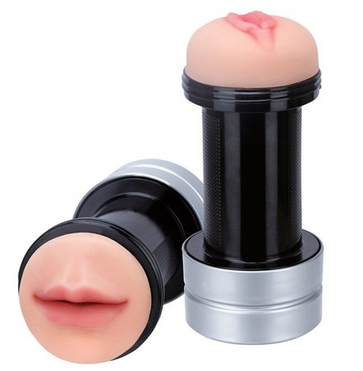 Двусторонний мастурбатор REALSTUFF 2 IN 1 HUMMER MOUTH   VAGINA - ротик и вагина - Dream Toys - в Челябинске купить с доставкой