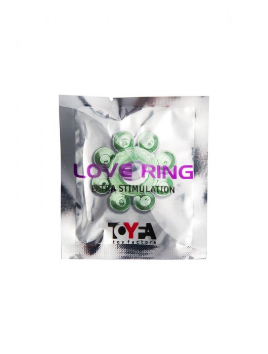 Зеленое эрекционное кольцо-цветок - Toyfa Basic - в Челябинске купить с доставкой