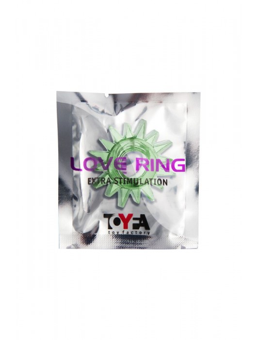 Зеленое эрекционное кольцо-солнце - Toyfa Basic - в Челябинске купить с доставкой