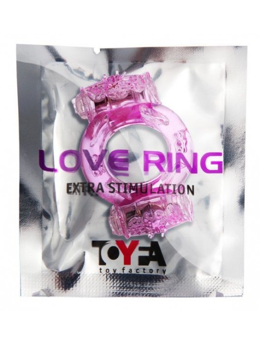 Розовое виброкольцо с двумя батарейками - Toyfa Basic - в Челябинске купить с доставкой