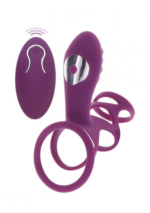Фиолетовая эрекционная вибронасадка Halo Halo C-Ring Sleeve - Toy Joy - в Челябинске купить с доставкой
