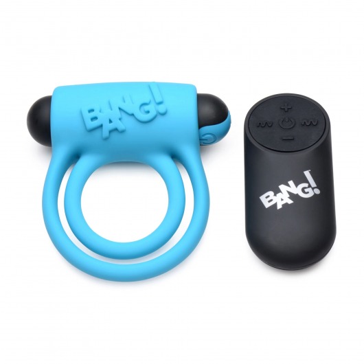 Голубое эрекционное виброкольцо 28X Remote Control Vibrating Cock Ring   Bullet - XR Brands - в Челябинске купить с доставкой