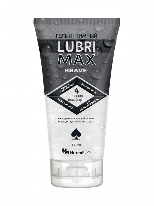 Водно-силиконовый интимный гель-смазка Lubrimax Brave - 75 мл. - ИнтелБИО - купить с доставкой в Челябинске