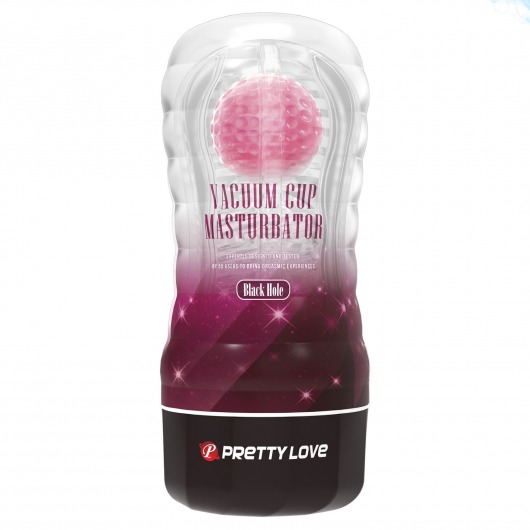Прозрачный текстурированный мастурбатор Vacuum Cup Masturbator Black Hole - Baile - в Челябинске купить с доставкой
