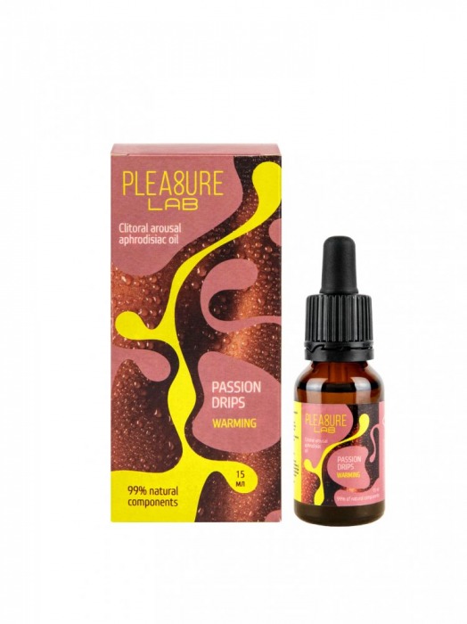 Капли с согревающим эффектом Passion Drips Warming - 15 мл. - Pleasure Lab - купить с доставкой в Челябинске