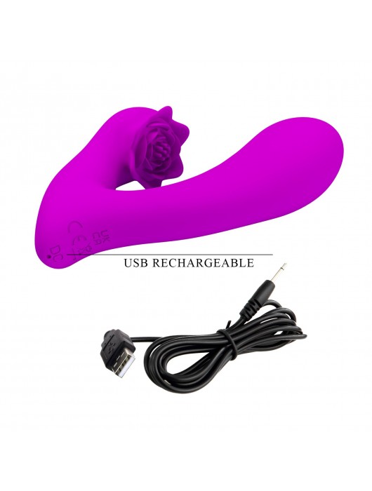 Лиловый вибратор Nadal для двойной стимуляции - Baile