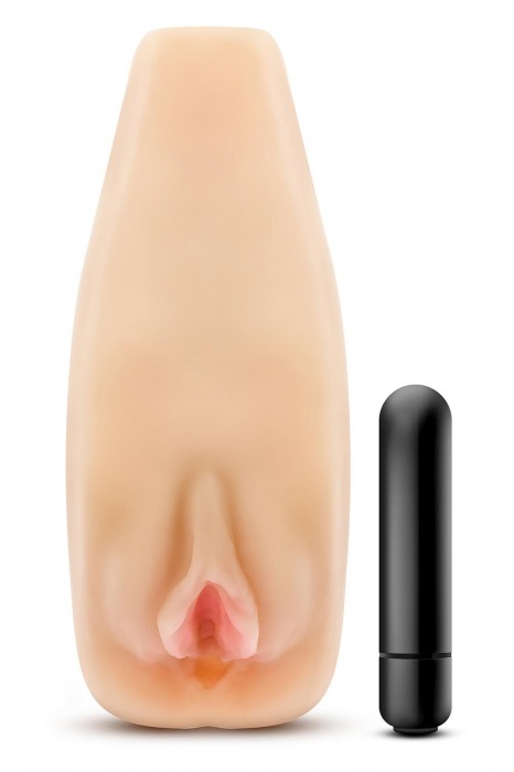 Мастурбатор-вагина с вибрацией Soft   Wet Natasha Realistic Beige Masturbator - Blush Novelties - в Челябинске купить с доставкой