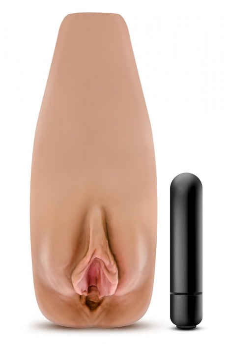 Маструбатор-вагина с вибрацией Soft   Wet Renata Realistic Tan Masturbator - Blush Novelties - в Челябинске купить с доставкой