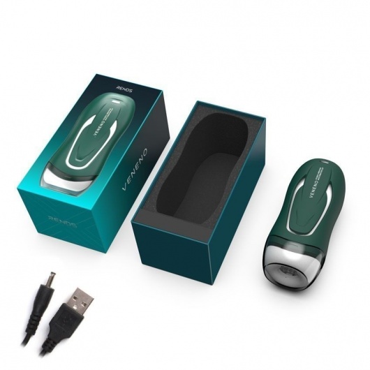 Зеленый вибромастурбатор с голосовым сопровождением Veneno - Rends - в Челябинске купить с доставкой