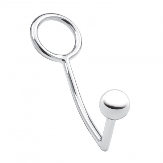 Кольцо на пенис с анальным стимулятором Stainless Steel Anal Hook   Cock Ring - BlueLine - в Челябинске купить с доставкой