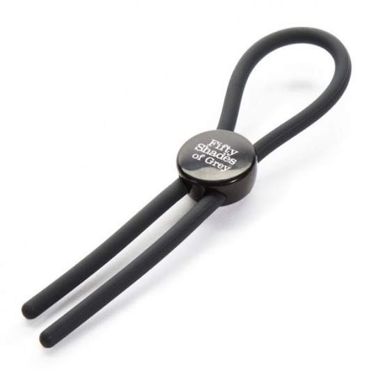 Тёмно-серое эрекционное кольцо с зажимом Again and Again Adjustable Cock Ring - Fifty Shades of Grey - в Челябинске купить с доставкой