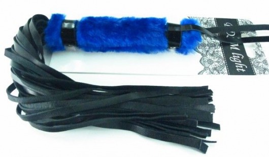 Нежная плеть с синим мехом BDSM Light - 43 см. - БДСМ Арсенал - купить с доставкой в Челябинске