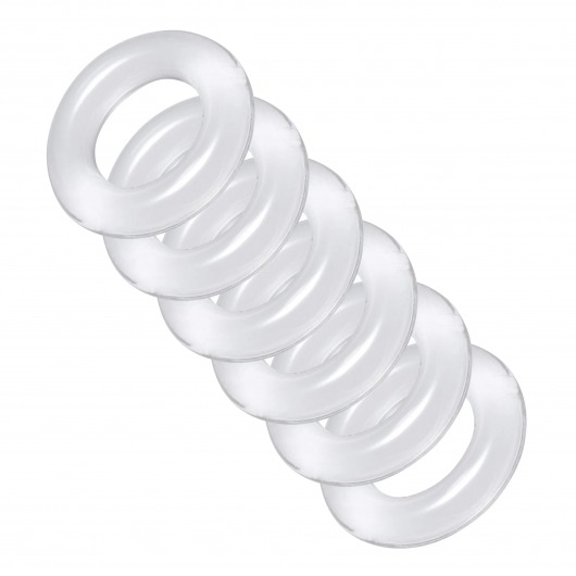 Комплект из 6 прозрачных эрекционных колец Ring Master Custom Ball Stretcher Kit - XR Brands - в Челябинске купить с доставкой