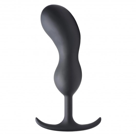Черный массажер простаты с утяжелителями Premium Silicone Weighted Prostate Plug XL - 20,8 см. - XR Brands - в Челябинске купить с доставкой