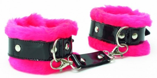 Розовые наручники с мехом BDSM Light - БДСМ Арсенал - купить с доставкой в Челябинске
