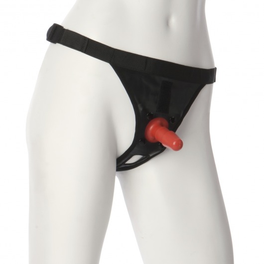 Трусики со штырьком для фиксации насадок Ultra Harness with Plug - Doc Johnson - купить с доставкой в Челябинске
