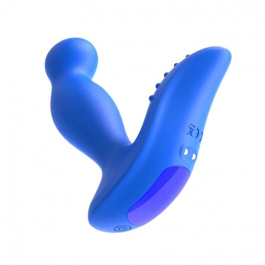 Синий вибромассажер простаты 3,5’’ Remote Control P-spot Massager - 12,5 см. - Erokay - в Челябинске купить с доставкой