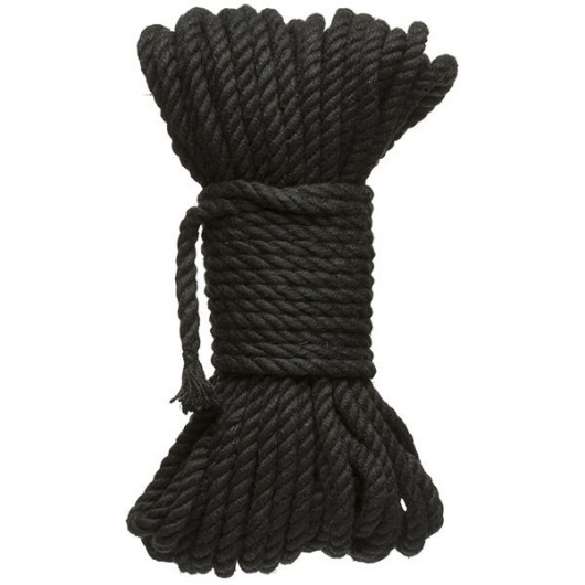 Черная верёвка для связывания и фиксации Bind Tie - 15,24 м. - Doc Johnson - купить с доставкой в Челябинске