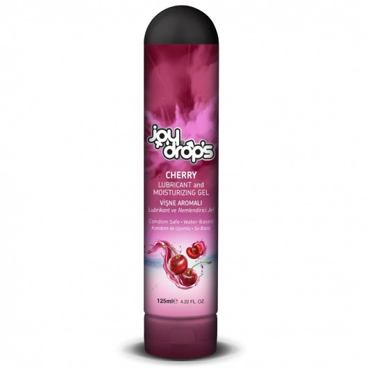 Смазка на водной основе Cherry с ароматом вишни -  125 мл. - JoyDrops - купить с доставкой в Челябинске