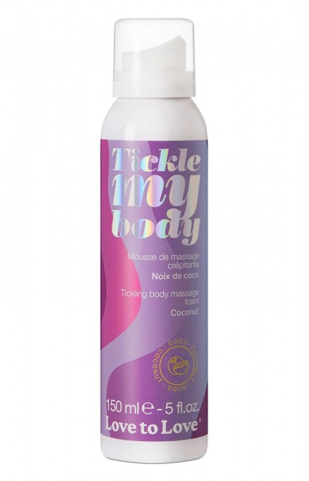 Массажная хрустящая пенка Tickle My Body Coconut с ароматом кокоса - 150 мл. - Love to Love - купить с доставкой в Челябинске