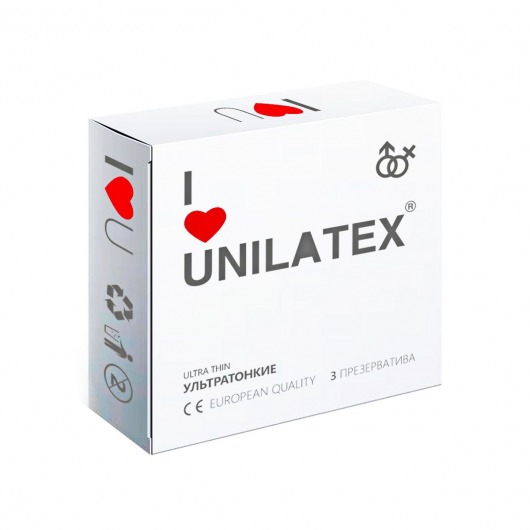 Ультратонкие презервативы Unilatex Ultra Thin - 3 шт. - Unilatex - купить с доставкой в Челябинске
