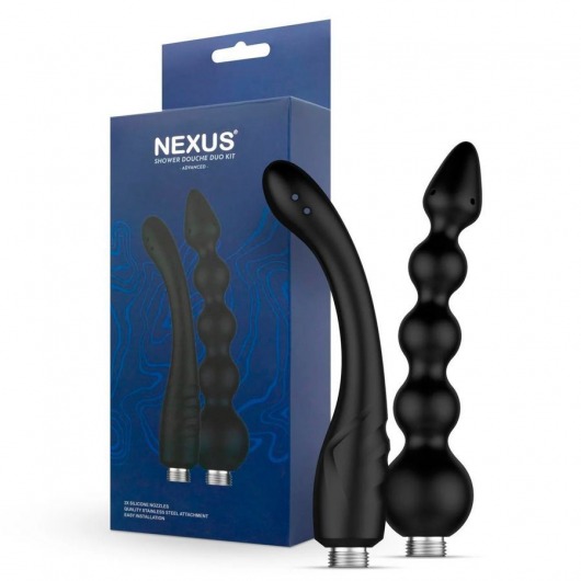 Набор из 2 насадок для анального душа Shower Douche Duo Kit - Nexus Range - купить с доставкой в Челябинске