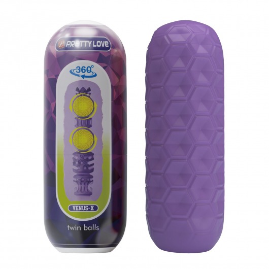 Фиолетовый мастурбатор Venus-X Twin balls - Baile - в Челябинске купить с доставкой