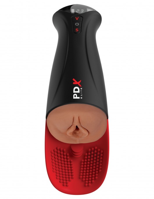 Мастурбатор-вагина в колбе с вибрацией Fuck-O-Matic Pro XL - Pipedream - в Челябинске купить с доставкой