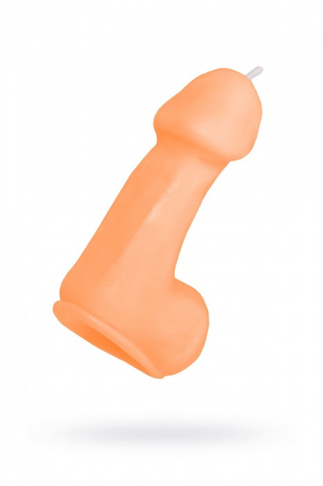 Оранжевая свеча в форме пениса - 47 гр. - Pecado - купить с доставкой в Челябинске