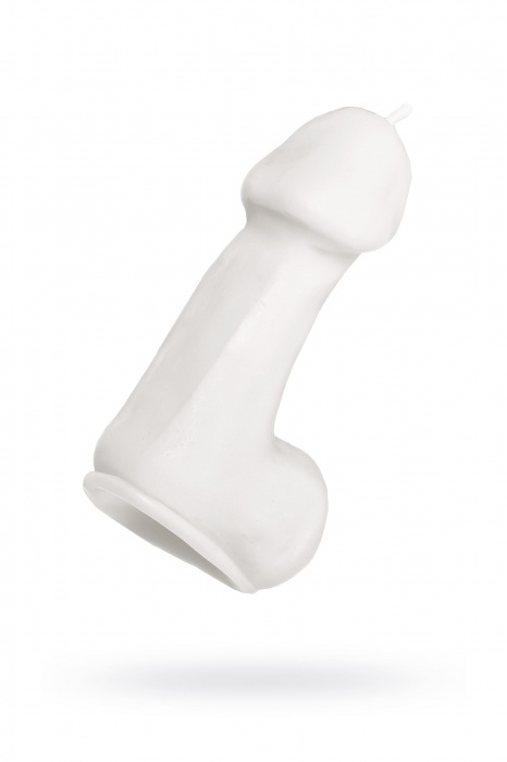 Белая свеча в форме пениса - 47 гр. - Pecado - купить с доставкой в Челябинске