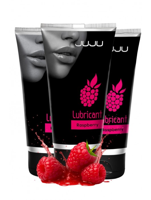 Набор из 3 съедобных лубрикантов JUJU со вкусом малины - JuJu - купить с доставкой в Челябинске