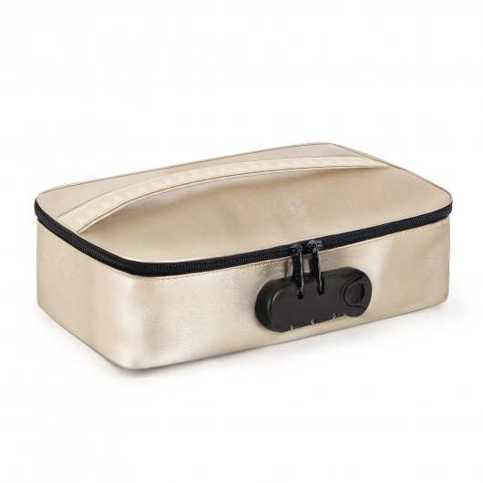 Золотистая сумочка для хранения игрушек Discreet Box - Dorcel - купить с доставкой в Челябинске