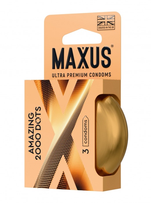 Точечные презервативы MAXUS 2000 Amazing Dots с железным кейсом - 3 шт. - Maxus - купить с доставкой в Челябинске