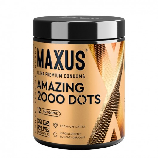Точечные презервативы MAXUS 2000 Amazing Dots с железным кейсом - 12 шт. - Maxus - купить с доставкой в Челябинске