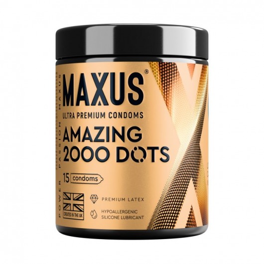 Точечные презервативы MAXUS 2000 Amazing Dots с железным кейсом - 15 шт. - Maxus - купить с доставкой в Челябинске